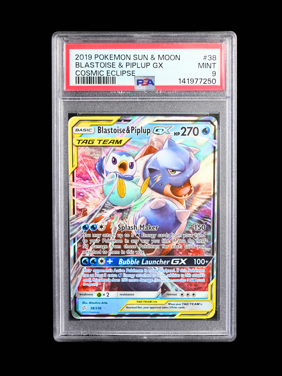 Blastoise&Piplup GX #38 PSA9