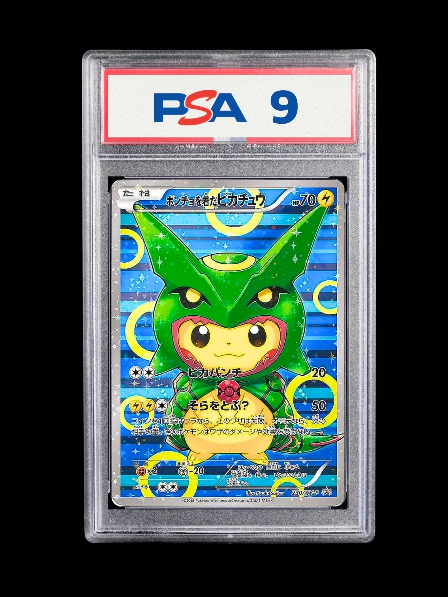 Poncho Pikachu Rayquaza #230 PSA 9